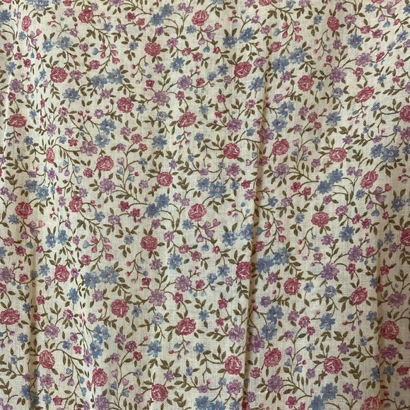 Vintage Cottage Core Gunne Sax Ditsy Floral and Lace Prairie Maxi Dress - Picture 10 of 17